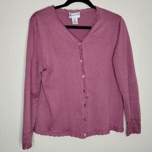 Vintage Pendleton Silk Blend Button Down Cardigan Women's Size Medium